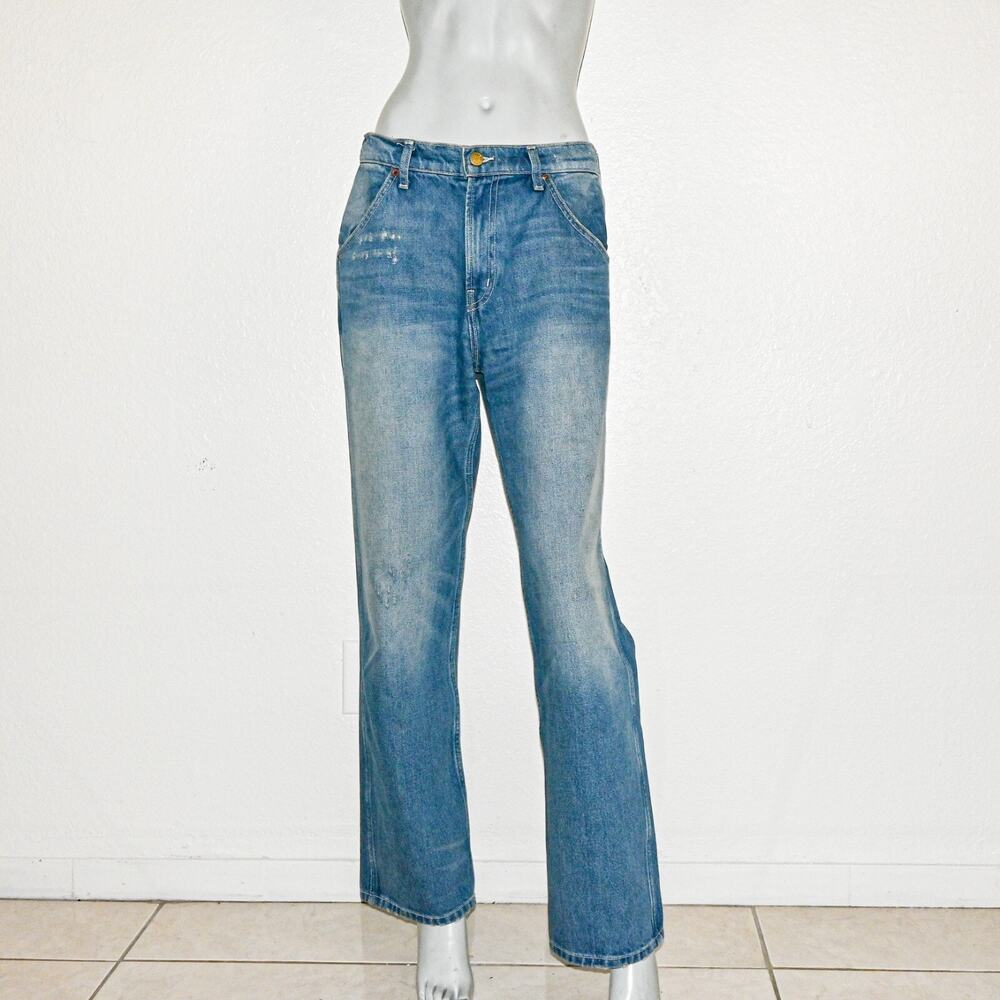 B SIDES Jeans High-Rise Straight Leg Denim Jeans medium wash sz 28